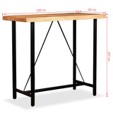 Bar Table Solid Acacia Wood 120x60x107 cm 245436