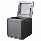 Garden Storage Box 54x53x57 cm 130 L Dark Grey and Black 151816