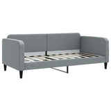 Day Bed without Mattress Light Grey 90x190 cm Single Fabric 354046