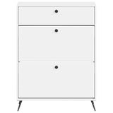 Shoe Cabinet BREDA 78 x 24 x 103 cm Engineered Wood White 897535