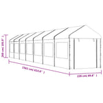 Gazebo with Roof White 15.61x2.28x2.69 m Polyethylene 3155483