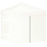 Folding Party Tent with Sidewalls White 2x2 m 93503