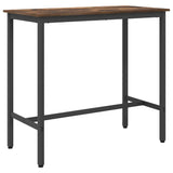 Table Smoked Oak 100 x 50 x 90.5 cm Engineered Wood and Steel 873734
