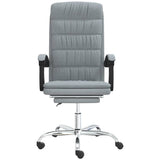 Reclining Office Chair Light Grey Fabric 349647
