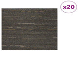 Carpet Tile Striped Light Brown 50 x 50 cm 20 pcs 42032469