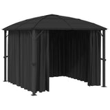 Gazebo with Curtains 300x300x265 cm Anthracite 48600