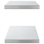 Wall Shelves 2 pcs 100x30x3 cm Silver Stainless Steel 30279
