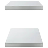 Wall Shelves 2 pcs 100x30x3 cm Silver Stainless Steel 30279