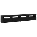 TV Cabinet Set 3 pcs Black Oak 240 x 35 x 40 cm Engineered Wood 3332522