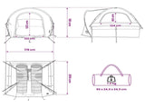 Car Tent with Roof Blue 200 x 170 x 170 cm Polyester and Steel 42028540