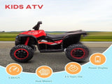 12V Ride-On Quad Bike w/ Music, Horn, for Ages 3-5 Years - Red T3398P553413