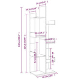 Book Cabinet 48x25.5x140 cm Smoked Oak Engineered Wood 816005