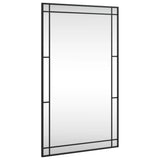Wall Mirror Black 60x100 cm Rectangle Iron 358631