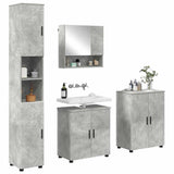 Bathroom Furniture Set Wall-mounted 4 pcs Concrete Grey 3393006