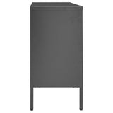 Sideboard Anthracite 105x35x70 cm Steel and Tempered Glass 336078