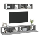 4 Piece TV Cabinet Set Grey Sonoma Engineered Wood 3114540