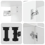 7 Piece Kitchen Cabinet Set Lucca High Gloss White Engineered Wood 3314743
