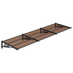 ZNTS Door Canopy Black 297.5x90 cm Polycarbonate 153701