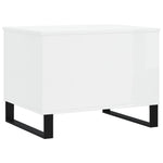 ZNTS Coffee Table High Gloss White 60x44.5x45 cm Engineered Wood 830958