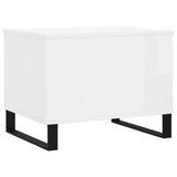 ZNTS Coffee Table High Gloss White 60x44.5x45 cm Engineered Wood 830958