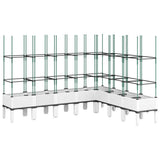 Garden Planter with Trellis White 200x160x142.5 cm PP 367974