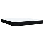ZNTS Box Spring Bed with Mattress Black 180x200 cm Fabric 3285983