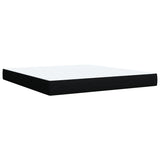 ZNTS Box Spring Bed with Mattress Black 180x200 cm Fabric 3285976