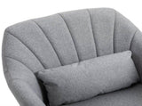 Swivel Linen Fabric Accent Chair for Living Room Contemporary Vanity Armchair with Adjustable Height T3398P344141