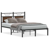 Bed Frame without Mattress Brown Oak 120x200 cm Engineered Wood 4106839