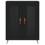 Highboard Black 69.5x34x180 cm Engineered Wood 3189286