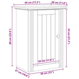 Bathroom Wall Cabinet BODO Honey Brown 44 x 30 x 60 cm 42023472