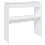 808314 Console Table White 80x30x80 cm Engineered Wood