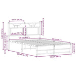Bed Frame without Mattress Brown Oak 120x200 cm Engineered Wood 4107014