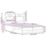 Bed Frame without Mattress Brown Oak 120x200 cm Engineered Wood 4107014
