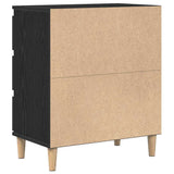 Sideboard with Drawer Black Oak 60 x 35 x 70 cm Engineered Wood 862595