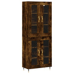 Highboard Smoked Oak 69.5x34x180 cm Engineered Wood 3198262