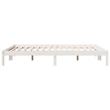 Extra Long Bed Frame without Mattress White 140x220 cm Solid Wood Pine 852421