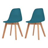 Dining Chairs 2 pcs Turquoise Plastic 244780