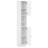 Bathroom Cabinet with Open Shelf HOORN High Gloss White 897259