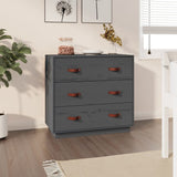 Sideboard Grey 80x40x75 cm Solid Wood Pine 820109