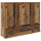 Highboard with Drawer 3 pcs Old Wood Engineered Wood 3402671