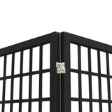 ZNTS Folding 5-Panel Room Divider Japanese Style 200x170 cm Black 352081