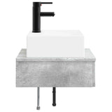 Wall-Mounted Wash Basin Concrete Grey 40 x 41 x 39 cm 890201