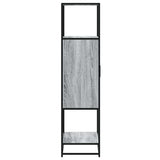 Highboard Grey Sonoma 68x35x139 cm Engineered Wood and Metal 849042
