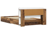 Bed Frame with Storage Old Wood 90 x 190 cm Engineered Wood 3433818