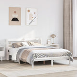 Bed Frame without Mattress White 160x200 cm Solid Wood Pine 3306546