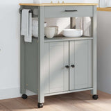 Kitchen Trolley MONZA 60x40x88.5 cm Solid Wood Pine 376098