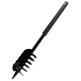 Ground Drill with Handle Auger Bit 150 mm Three Spirals Steel Black 141026