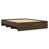 Bed Frame without Mattress Brown Oak 160x200 cm Engineered Wood 3295645