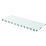 ZNTS Shelves 2 pcs Panel Glass Clear 80x30 cm 3051576